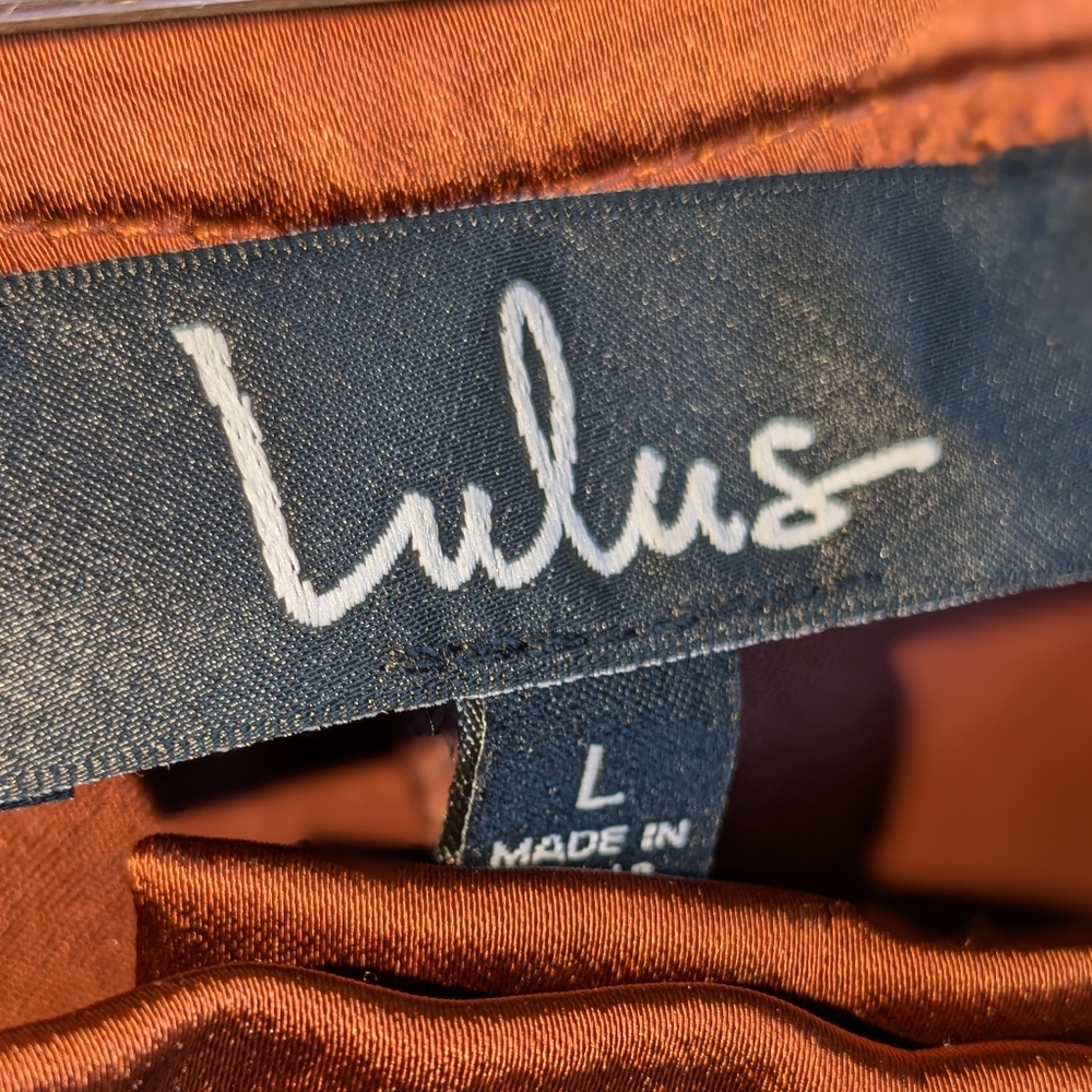 Lulu's Satin Rust Trouser Large - image 5
